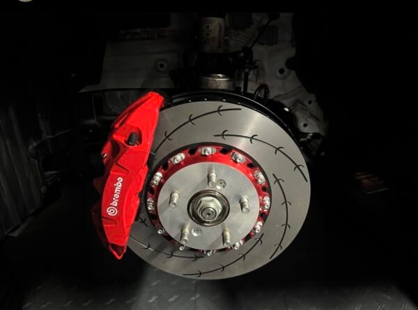 Honda Civic Type-R Two-Piece Floating “AeroFlow” R-slotted Curved Vanes Rotors  FL5 / FK8 (Front)