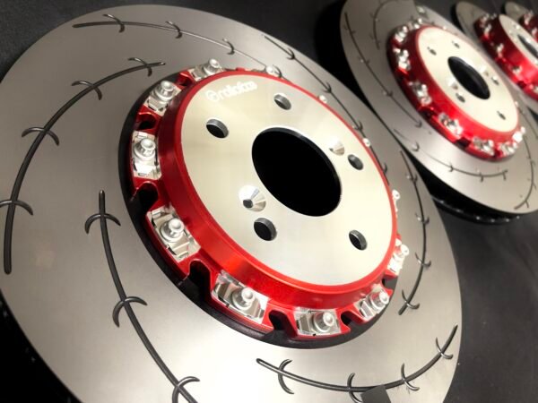 Honda Civic Type-R Two-Piece Floating “AeroFlow” R-slotted Curved Vanes Rotors  FL5 / FK8 (Front) - Image 4